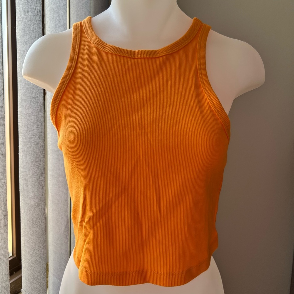 Wild Fable Vibrant Orange Cropped Tank Top